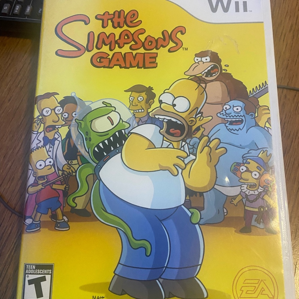 The Simpsons Game for Wii - Yellow Cover